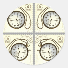 TID FÖR ATT STÄLLA PÅ NÅGONTING! RUNT KLISTERMÄRKE