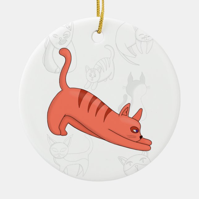 Tid för att starta julgransprydnad keramik (Framsidan)