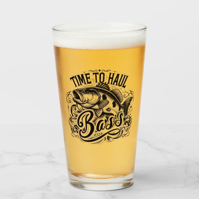 Tid för att stoppa Bass-fiske Glaskopp (Framsida fylld)