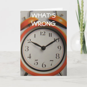 TID FÖR BACKWARDS CLOCK FÖR BIRTHDAY KORT