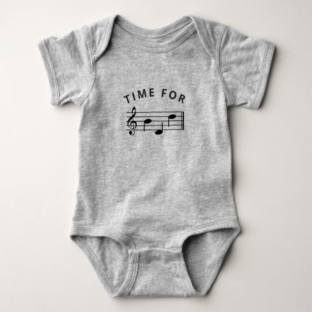 Tid för Bed Music Note Funny Musician Treble Clef T Shirt (Framsida)