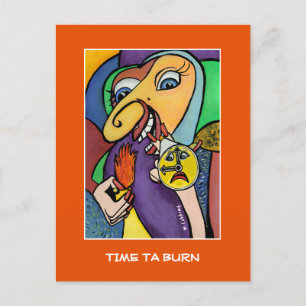 Tid för bränning på Orange - Delar tid Vykort