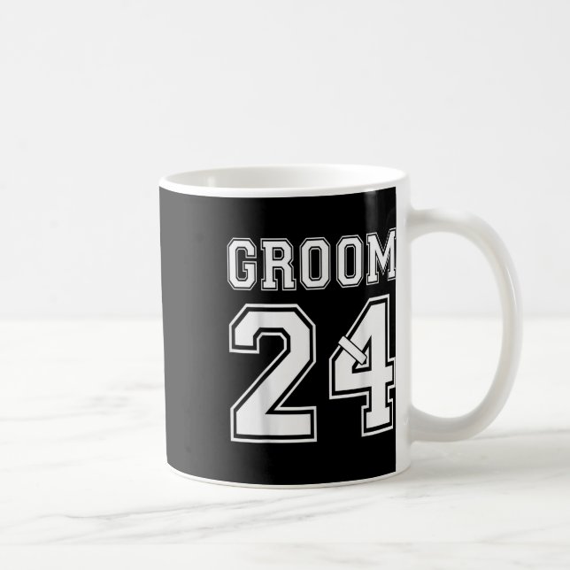 Tid för brudar 2024 Brudgum Engagemang Fest Matcha Kaffemugg (Höger)
