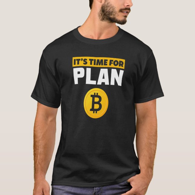 Tid för BTC-kryptering av kryptovaluta-bitmynt i p T Shirt (Framsida)