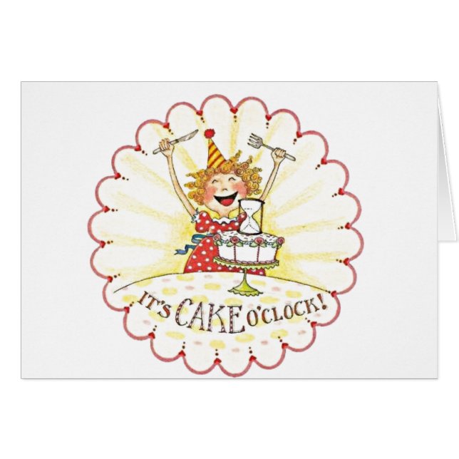 TID FÖR "CAKE" FÖR NÅGON FANTASTISK ÄR **21** HÄLSNINGSKORT (Framsidan Horizontal)