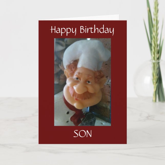 TID FÖR DIG ATT FÅ TJÄNST SON BIRTHDAY KORT (Framsida)