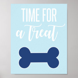 Tid för en Behandla marionettblått Party Poster