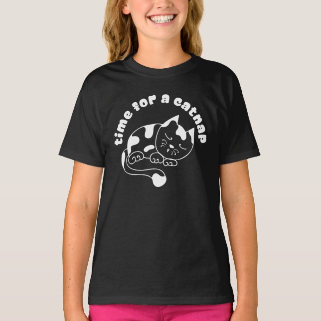 Tid för en catnap t shirt (Framsida)