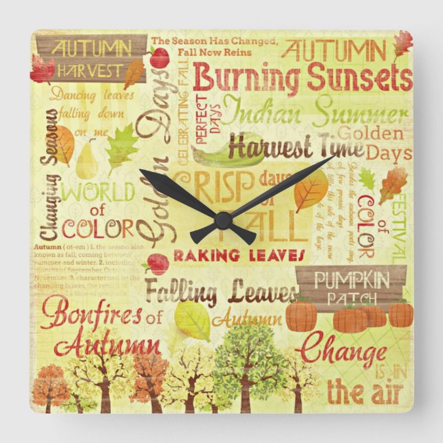 Tid för fallklocka fyrkantig klocka (Framsida)