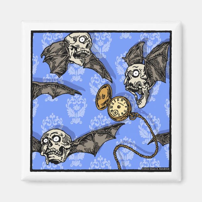 Tid för Fladdermöss i Skull - Pop Goth Nightmare S Magnet (Framsidan)