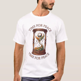 Tid för fred Surreal illustration av timglas med g T Shirt