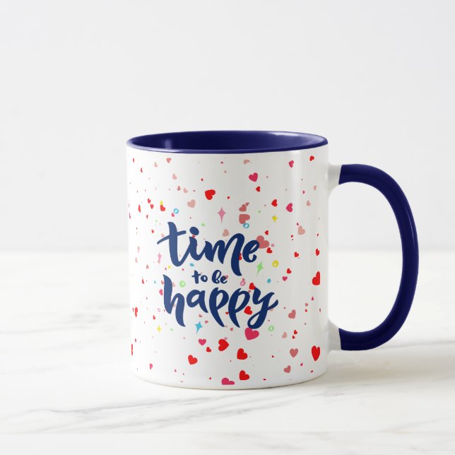 Tid för Happhy Typography Mugg (Höger)