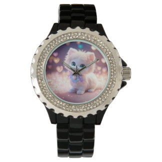 Tid för inkörning: Cute Cat Hand Watch Armbandsur