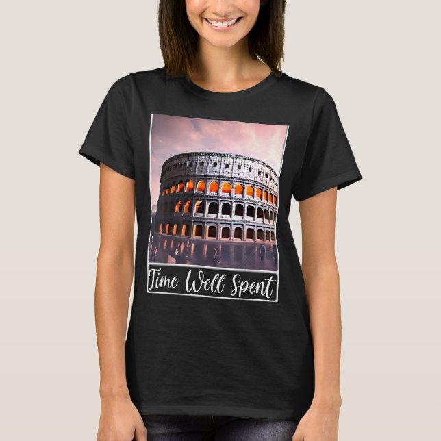 Tid för Italien i Colosseum Rom T Shirt (Framsida)