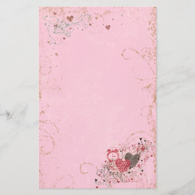 Tid för Kärlek femininin stationstid Brevpapper (Framsida)