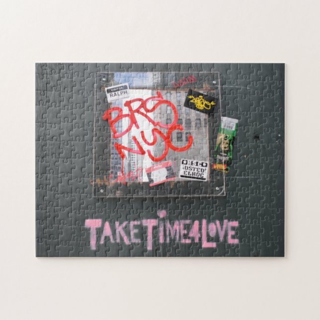 Tid för Kärlek-NYC-fotograffiti Pussel (Horisontell)