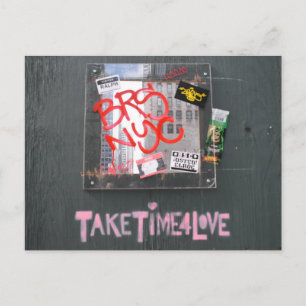 Tid för Kärlek-NYC-fotograffiti Vykort
