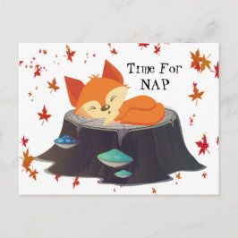 Tid för Nap Fox Vykort