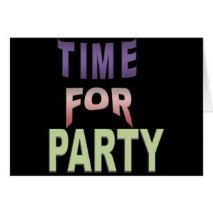 Tid för Party Hälsningskort