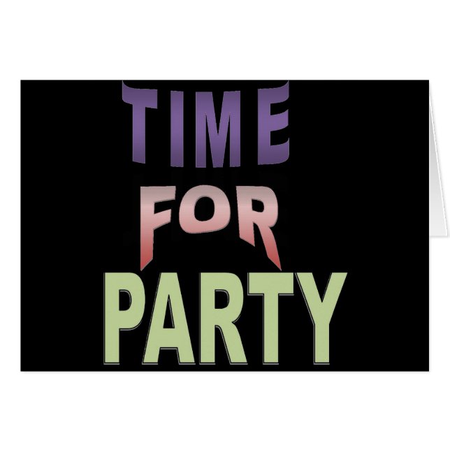 Tid för Party Hälsningskort (Framsidan Horizontal)