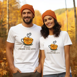 Tid för pumpkin Spice Latte Fall Höst T Shirt