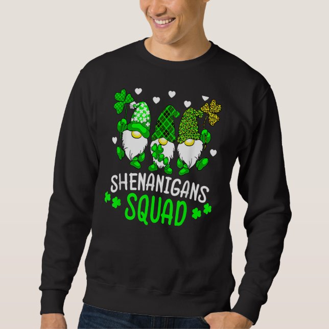 Tid för Shenanigans Squad St patrick's day Lång Ärmad Tröja (Framsida)