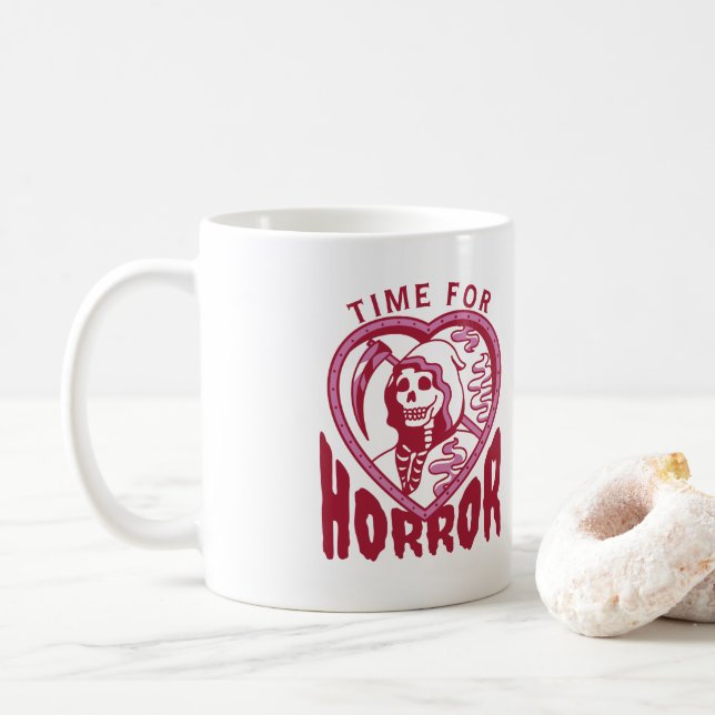 Tid för skräckfilmen Fläkt eller Bok Älskare Kaffemugg (Med munk)