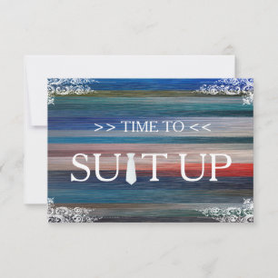 Tid för Suitup Swirl Inbjudningar