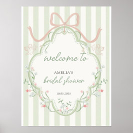 Tid för Tea Bröllopsdusch Vildblomma Poster