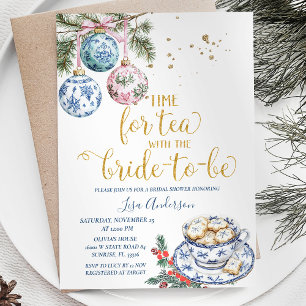Tid för Tea Chinoiserie Ornament Möhippa Inbjudningar