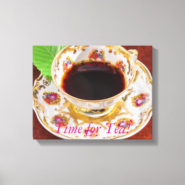 Tid för Tea Design Canvastryck (Framsida)