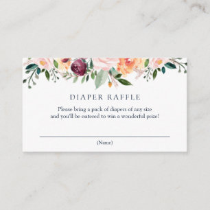Tid för Tea Diaper Raffle-inmatningskort Tilläggskort