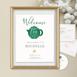 Tid för Tea Emerald Guld Möhippa Välkommen till  Poster