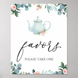 Tid för Tea Favors Skylt
