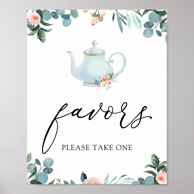 Tid för Tea Favors Skylt (Framsidan)