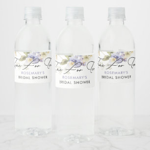 Tid för Tea Floral Bröllopsdusch Vattenflaskor Etikett