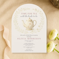 Tid för Tea Floral Wildflower Bröllopsfest