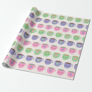 Tid för Tea - Kawaii Kopp i Tea Presentpapper