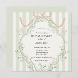 Tid för Tea Möhippa Wildblomma Inbjudningar