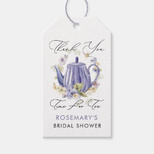 Tid för Tea Purple Tekanna Bröllopsfest  Presentetikett