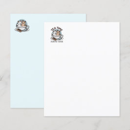 Tid för tea-tid - Cute Cat och Tea Design