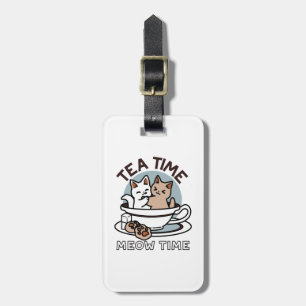 Tid för tea-tid - Cute Cat och Tea Design Bagagebricka