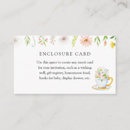 Tid för Tea Whimsical Wildflower Fodral Kort