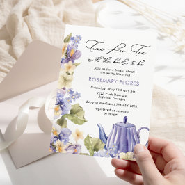 Tid för Teas Söt Möhippa Tea Party Inbjudningar