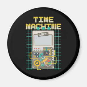Tid för Vintage av tidsåtgång för resande i Maskin Magnet