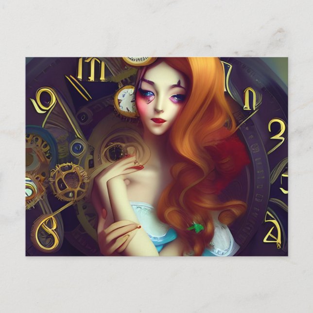 Tid fortsätter att röra sig vykort (Framsida)