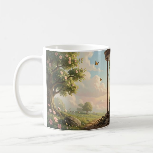 Tid i blomstrande fantasitimmur Mugg (Vänster)