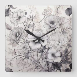 Tid kan vara svart och vitt fyrkantig klocka