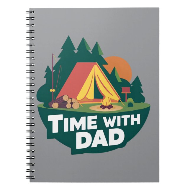 Tid med Pappa - Fars dag Spiral fotopatbok Anteckningsbok (Framsidan)