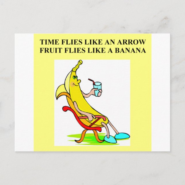 tid och bananer vykort (Framsida)
